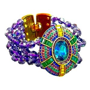💜Heidi Daus Suit Your Taste Purple Beaded Bracelet💜